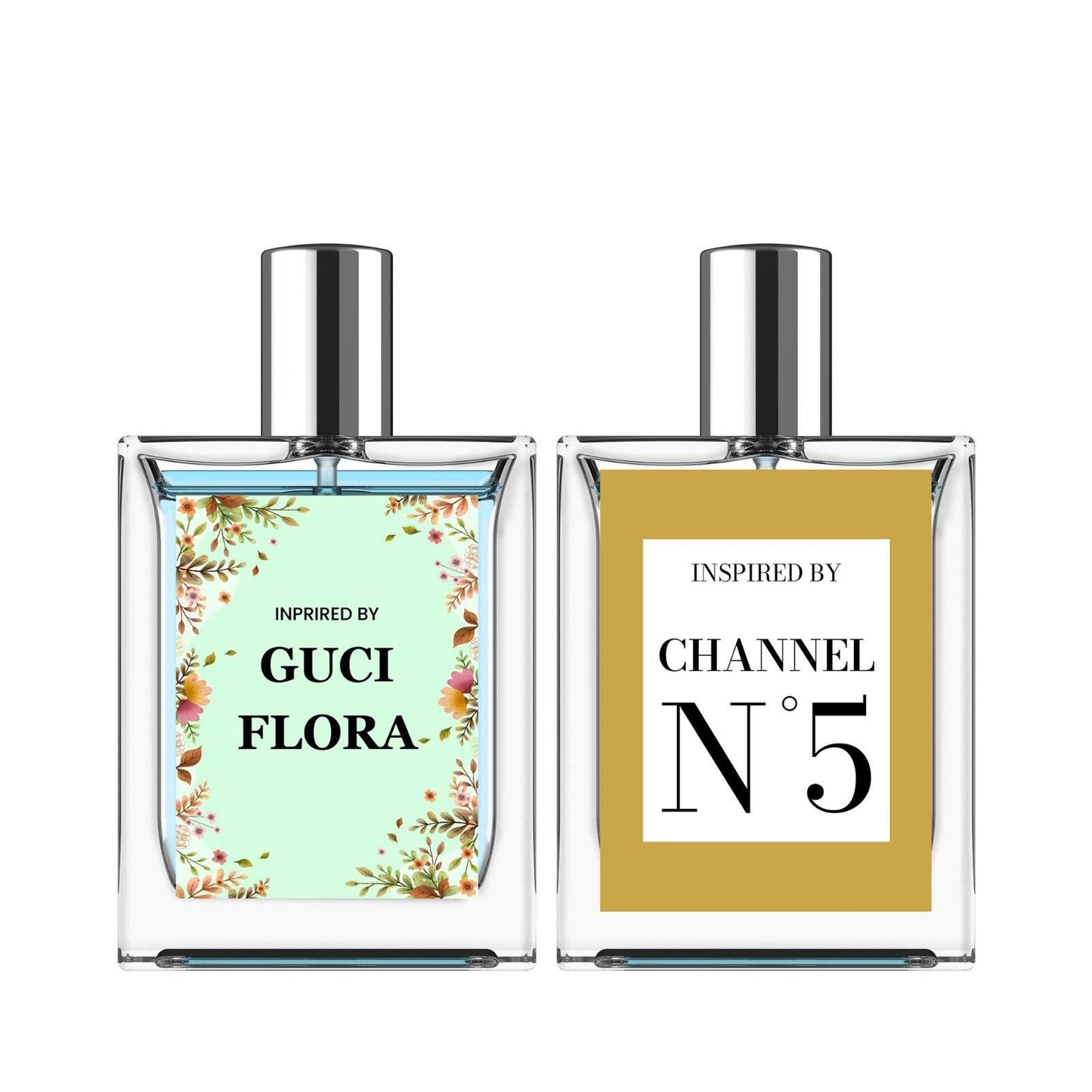 Inspired By Gucci Flora & Channel N5 Eau De Parfume 50ml Pack of 2