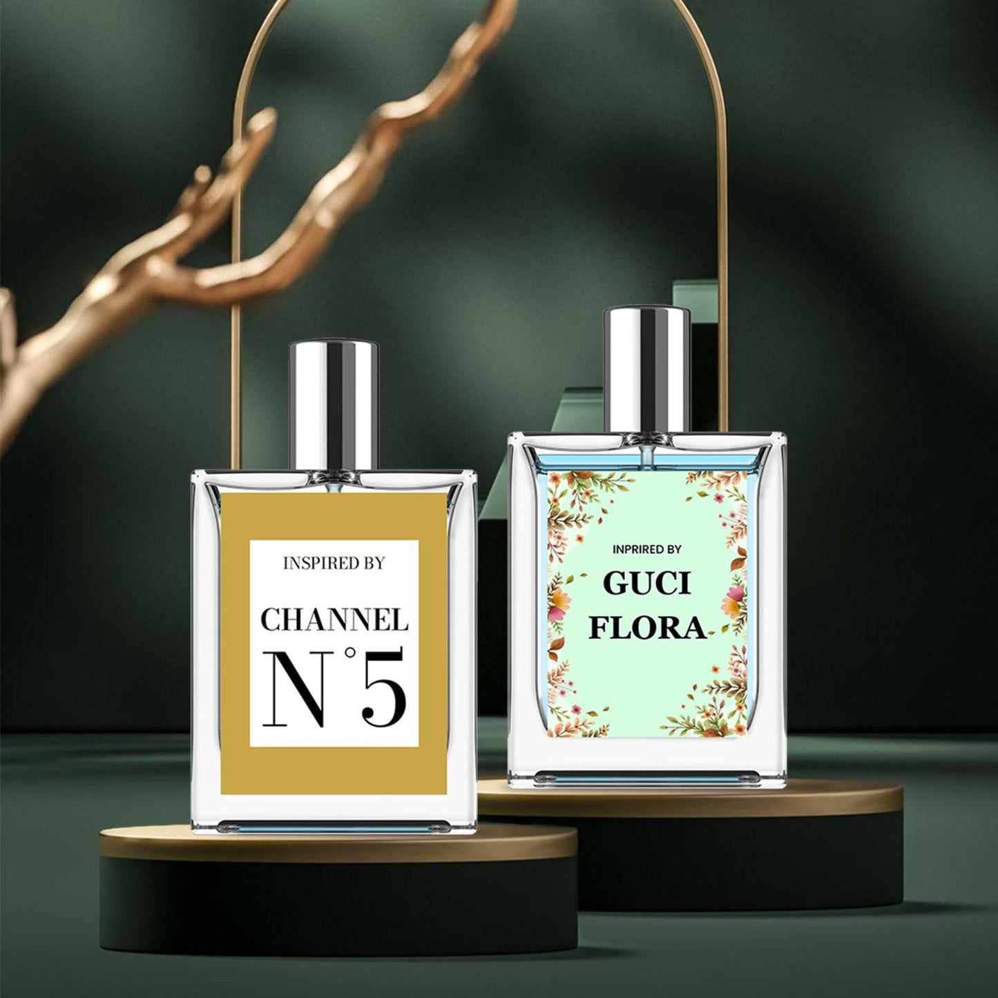 Inspired By Gucci Flora & Channel N5 Eau De Parfume 50ml Pack of 2